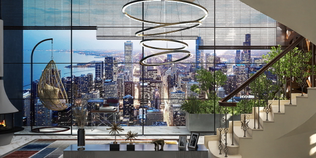 Skyline Of New York From The Skyscraper