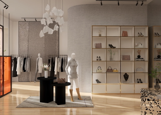 shop minimalist modern Design Rendering