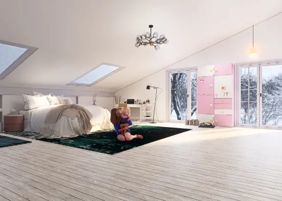 Mom and Rosey(Baby)'s Room Design Rendering