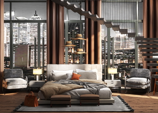 Cozy loft.🧡🧡🧡 Design Rendering