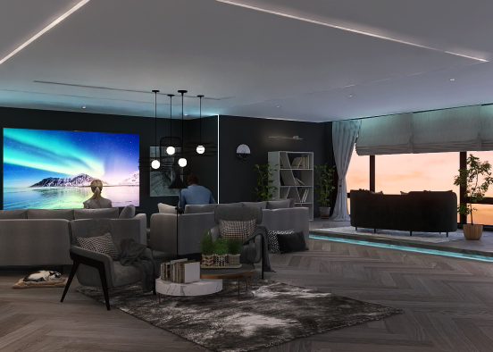 Chill home theater  Design Rendering