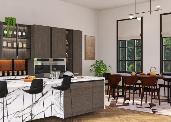 Home Kitchen 🖤 Design Rendering