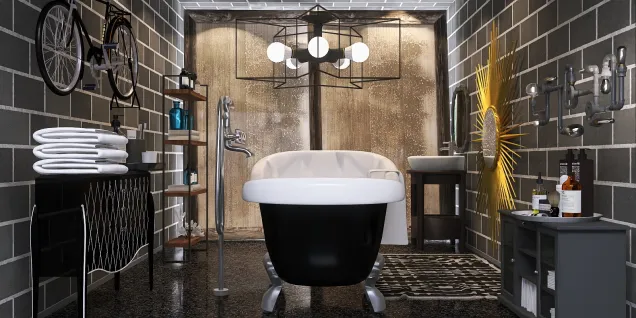 Industrial Bath in Elegant Black 
