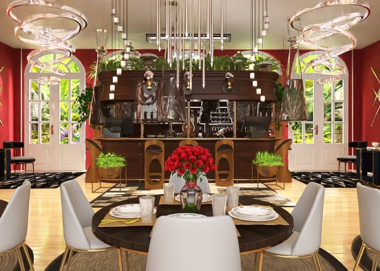 Beautiful Hotel Restaurant and Lounge ❤️🤎 Design Rendering