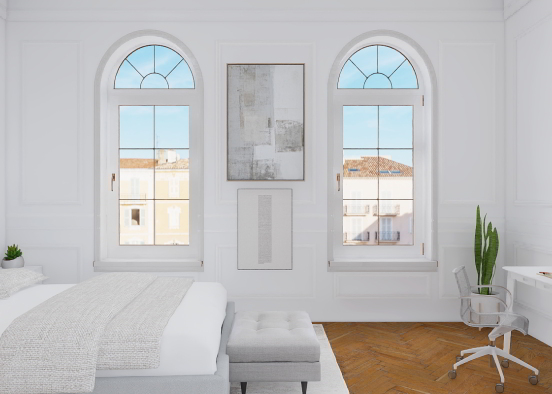 White Bedroom 🤍🤍 Design Rendering