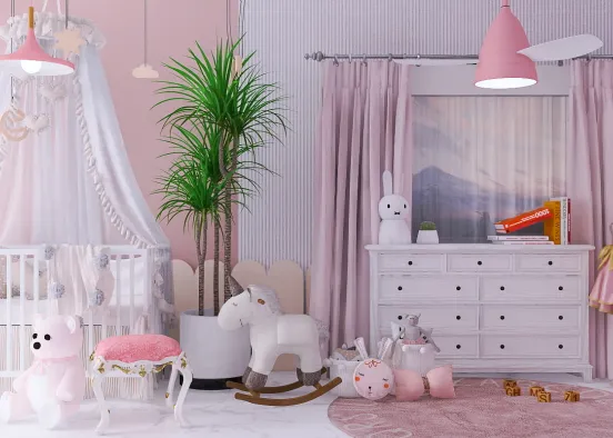 Pink Nursery! Design Rendering