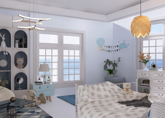 The little bedroom by the sea  Design Rendering