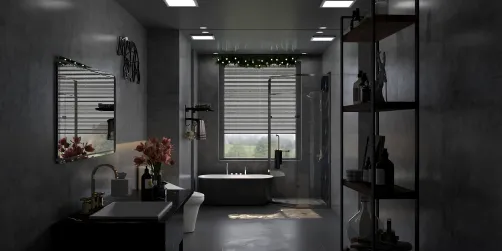 dark bathroom
