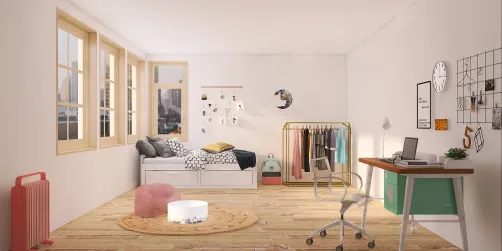 dorm size gril bedroom 