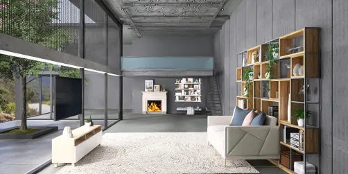 sala simples e organizada