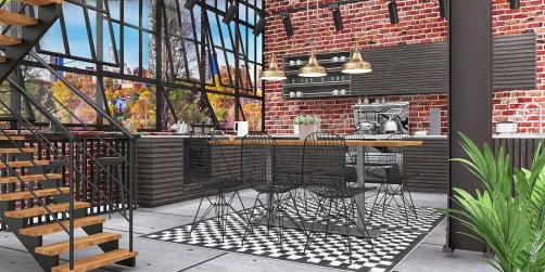 Industrial Kitchen & Dining