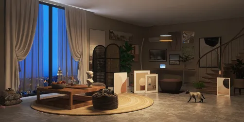 minimal artist room
