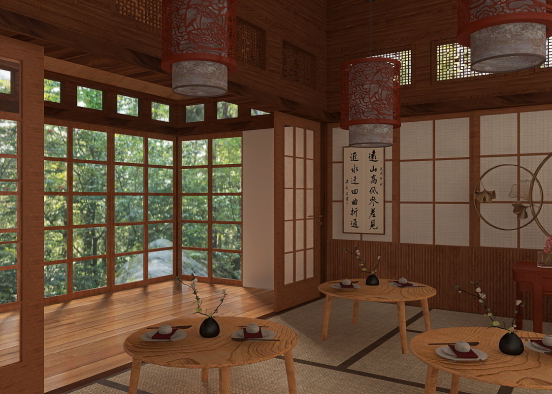Japanese Restaurant 🏮🎎🧧 Design Rendering