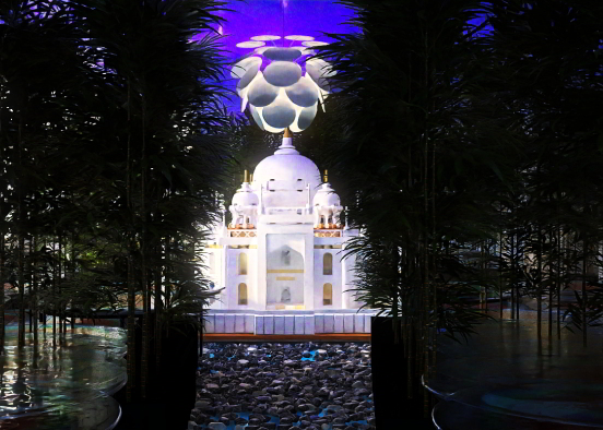 Taj Mahal dans la nuit 🌑 Design Rendering