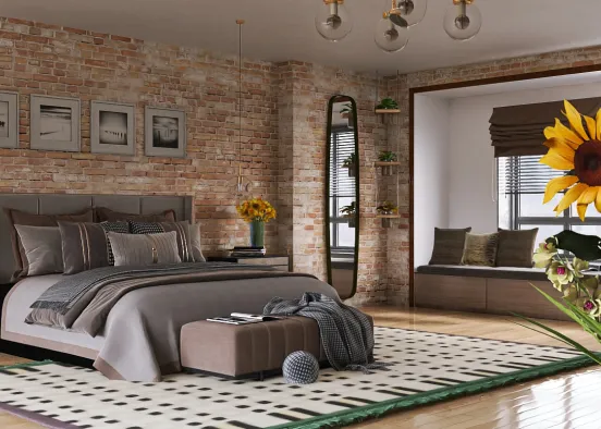 # Sunflower Bedroom  Renderização de Design