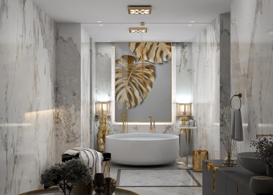 Marble Oasis: Elegance and Luxury in Your Bathroom Design Rendering