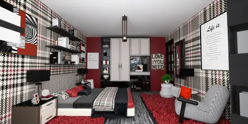 Houndstooth Haven Bedroom