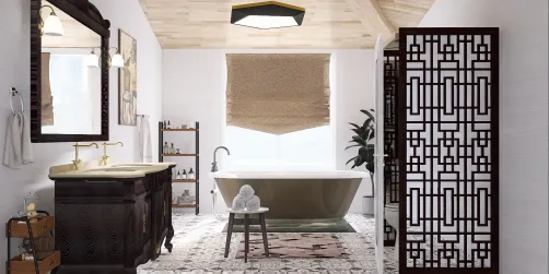 Attic: Renovated Victorian Bathroom