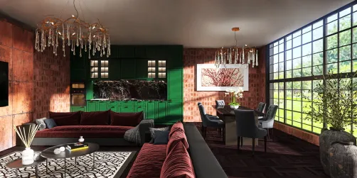Green kitchen give room a live 