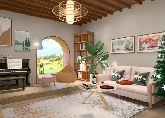 My dream living room :’) Design Rendering