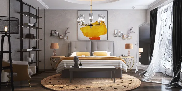 Simple Yellow modern room 