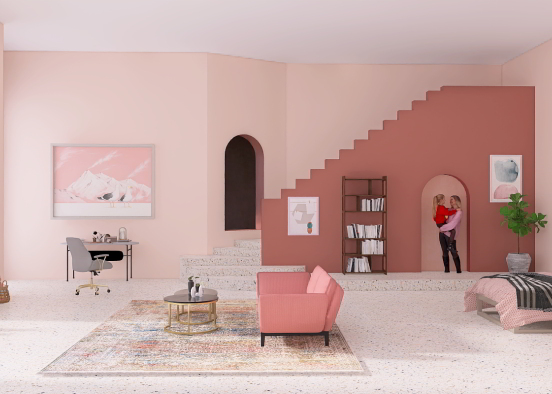 Pink kids room! Design Rendering