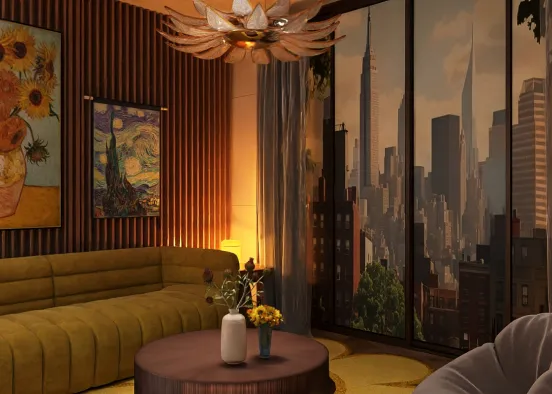 # Sunflower Living Room Визуализация дизайна
