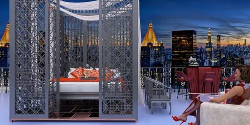 sleeping above the city lights in style ✨️ 💃💞