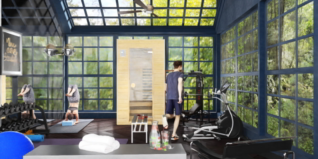 sunroom as a workout space