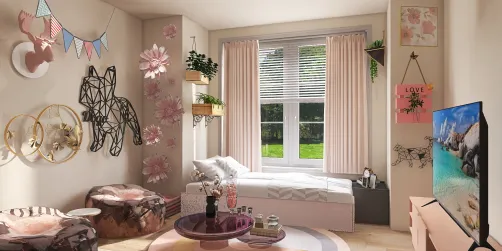 Girl bed/hangout room 