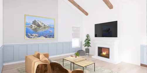 Wainscot living room