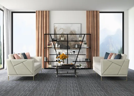 Living room for families Design Rendering