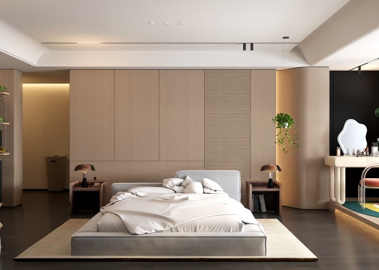 luxurious teen bedroom  Design Rendering