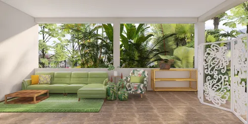 Tropic outdoors living room
