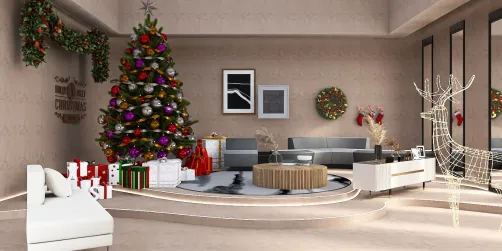 Modern Christmas living room