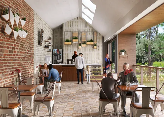 New cafe in the town  Design Rendering
