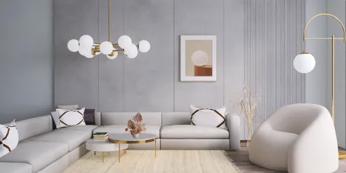 Mid-century, modern living room