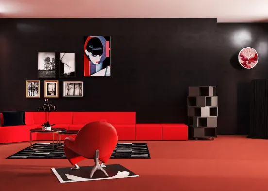 red & black Design Rendering