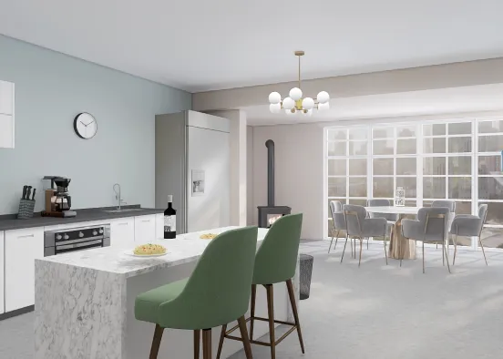 Rosebell Apartment Kitchen/dining Design Rendering