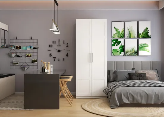 One-room apartment  Design Rendering