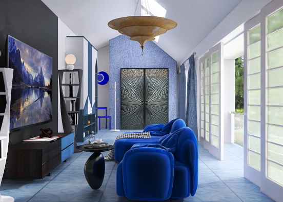Blue living room.💙💙💙 Design Rendering