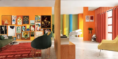 maximalist living room