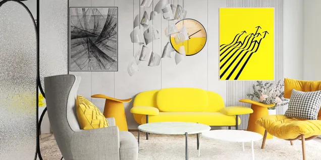 A yellow room
