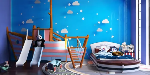 Toddlers boy dream bedroom 