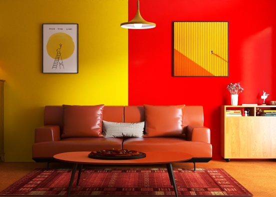 giallo e rosso  Design Rendering