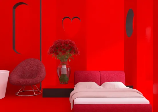 Valentine's bedroom Design Rendering