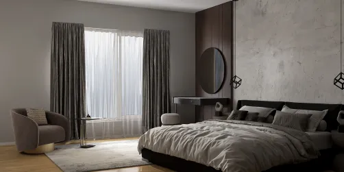 Dark bedroom design✨