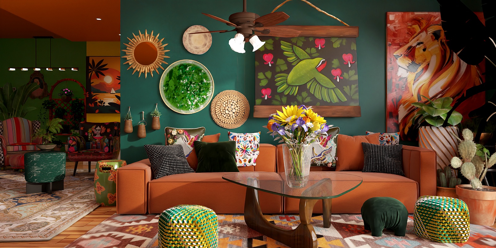 Vibrant Latin American decor 