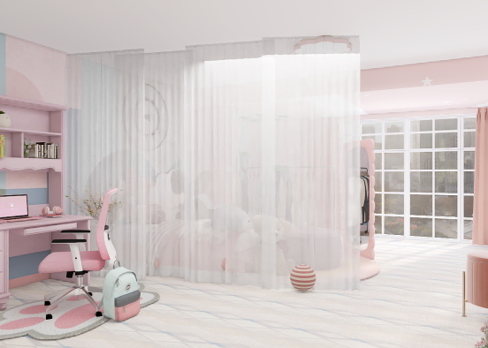 Pink room(barbie has to visit now) Design Rendering