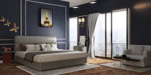 bedroom with balcony 